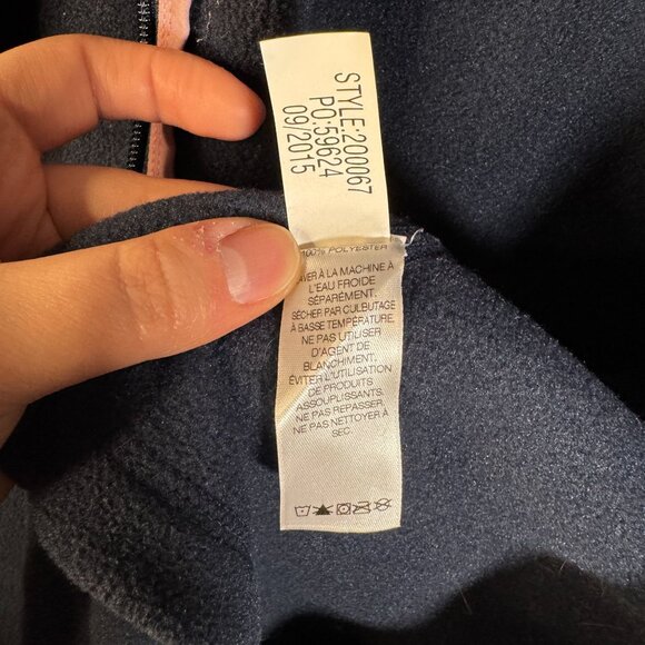 Vineyard Vines Navy Blue Full Zip Fleece Vest SZ Large Whale Logo Warm Casual - Picture 10 of 11